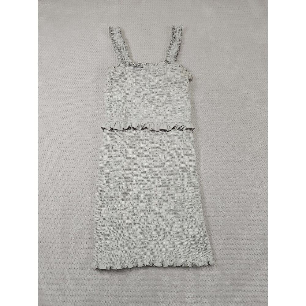 Lelis Dress Womens Small Lettuce Trim Scrunched Light Green Summer